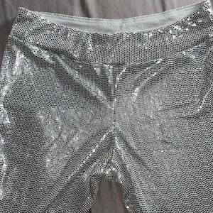 Sequin bell bottom pants